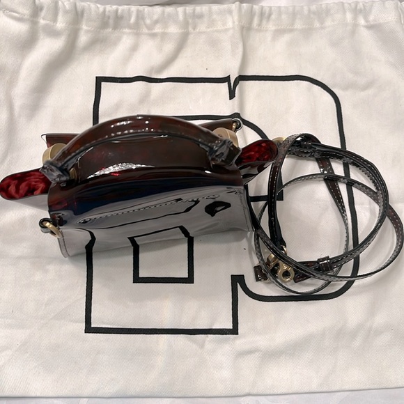 💯 authentic ZAC ZACPOSEN EARTHA MINI HANDBAG/ CROSSBODY  BAG gold hardware - Picture 3 of 7